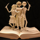 Illustration for article titled Storybook characters burst from their pages in these incredible paper sculptures